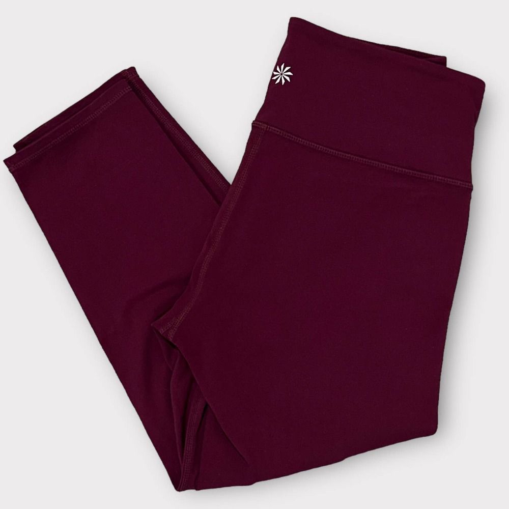Athleta Spiced Cabernet Cropped Capri Leggings Size S